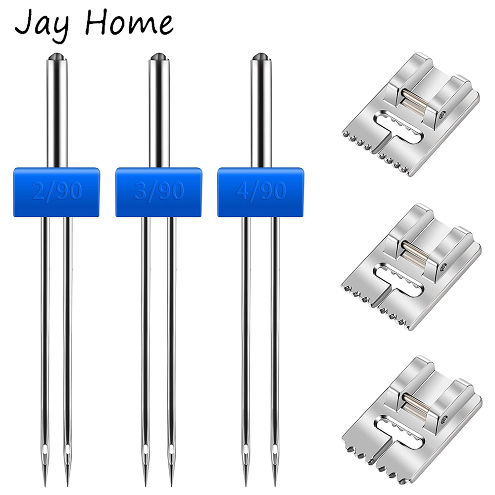 Twin Needle Stretch - 3 ขนาดจักรเย็บผ้ายืดเข็มคู่ 2.0/90 3.0/90 4.0/90 Universal