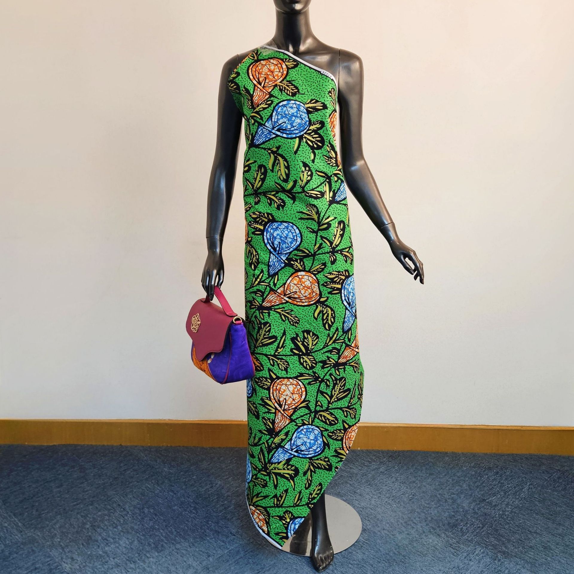 Sewing Batik - 46 นิ้วกว้าง 6 หลาผ้าฝ้ายขี้ผึ้งแอฟริกันผ้าสําหรับ DIY เย็บผ้าบาติกสําหรับชุดสีเขียวเสื้อผ้าหมอนอิงผ้าปูโต๊ะ