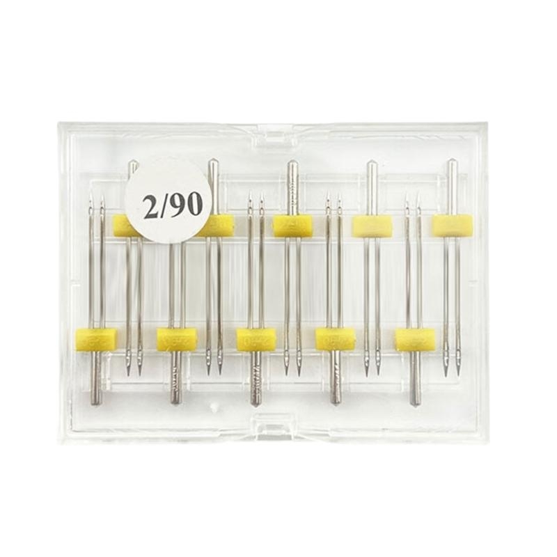 Twin Needle Stretch - ชุดเข็มจักรเย็บผ้า 10 เข็มยืดเข็มคู่สำหรับจักรเย็บผ้าในครัวเรือนเข็มคู่สำหรับโครงการผ้า