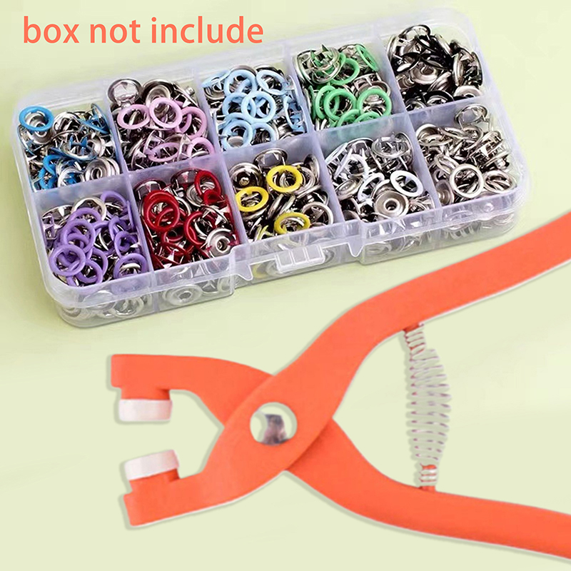 Sewing Kit - ชุดเครื่องมือคีม 1 ชิ้น สำหรับติดกระดุมโลหะสีสันสดใส แบบกลวงและแบบตัน สำหรับติดตั้งบนเสื้อผ้าและกระเป๋า