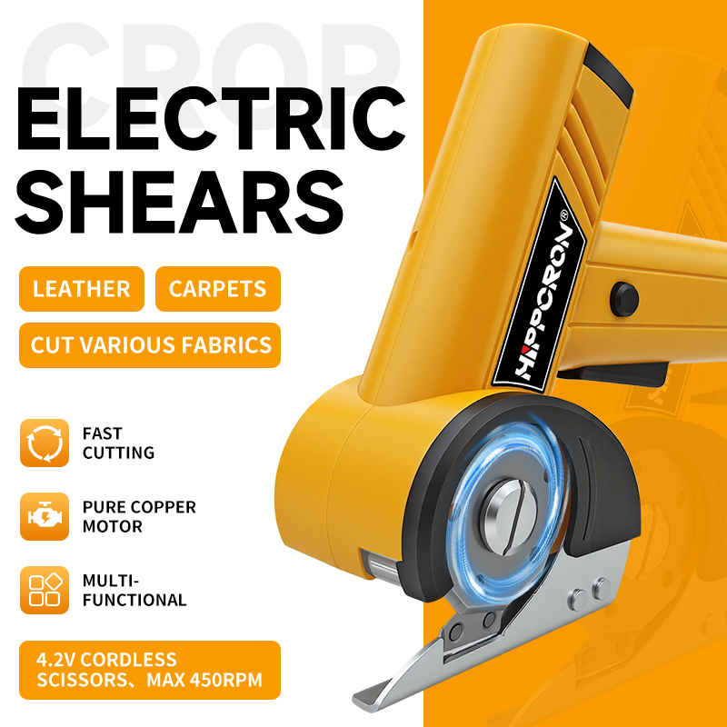 Rotary Cutter Fabric - ฮิปครอน 4.2v กรรไกรไฟฟ้าไร้สาย 450 รอบต่อนาที ปรับความเร็วได้สี่ระดับ