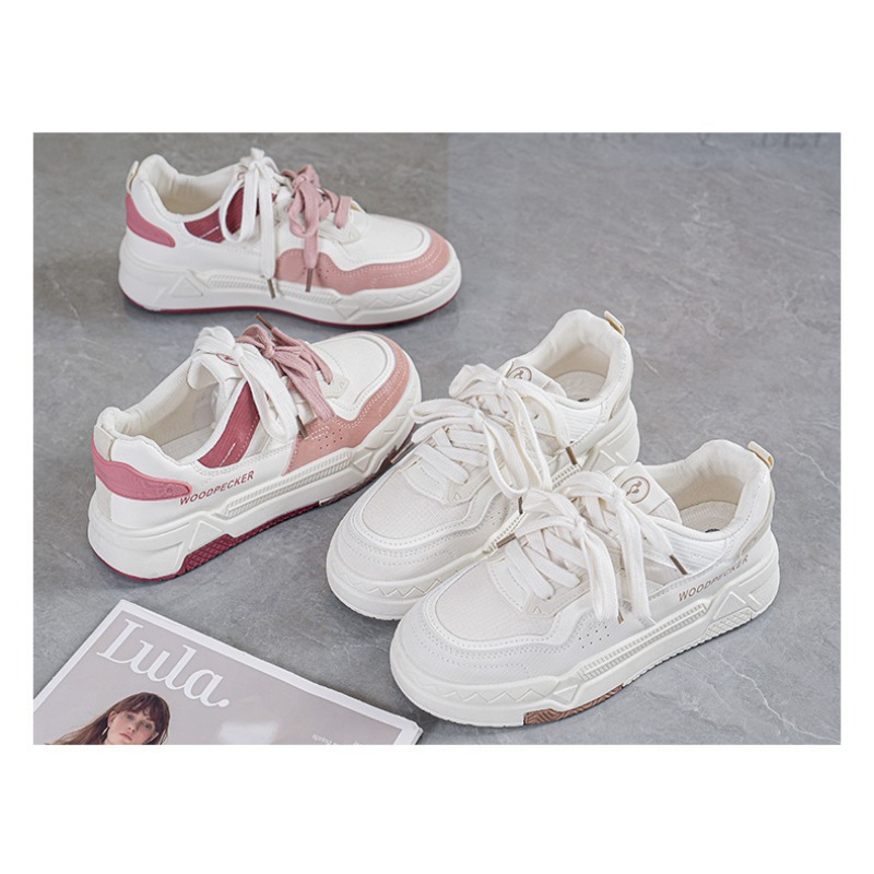 Sewing Nylon - รองเท้าผ้าใบผู้หญิง OIQERE รุ่นปี 2025 สีขาว สไตล์ลำลอง
