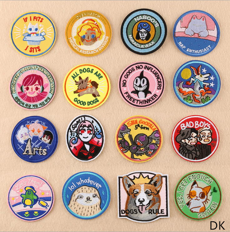 Sewing Id - มาใหม่ 10 ชิ้นรอบแพทช์ปักเหล็กบนเย็บบนกางเกงยีนส์เสื้อกระเป๋ารองเท้าหมวกตกแต่งซ่อม Motif อุปกรณ์เสริม DIY