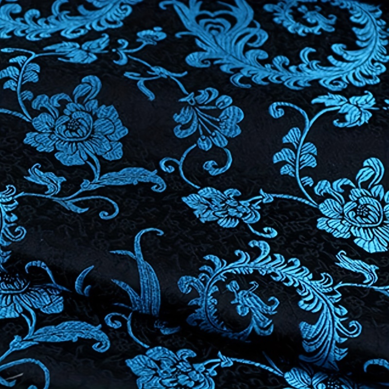 Sewing Cloth - ผ้าลายปักหางนกฟีนิกซ์สีน้ำเงิน 3 มิติ — วัสดุเย็บผ้าคุณภาพพรีเมียมสำหรับเสื้อผ้า ผ้าม่าน
