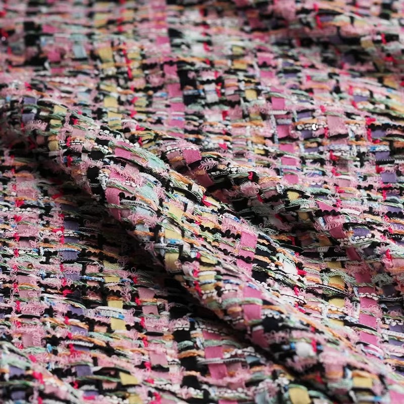 สีชมพูราสเบอร์รี่ ผ้าทวีดสีสัน - Sewing Tweed บทวิจารณ์และราคา