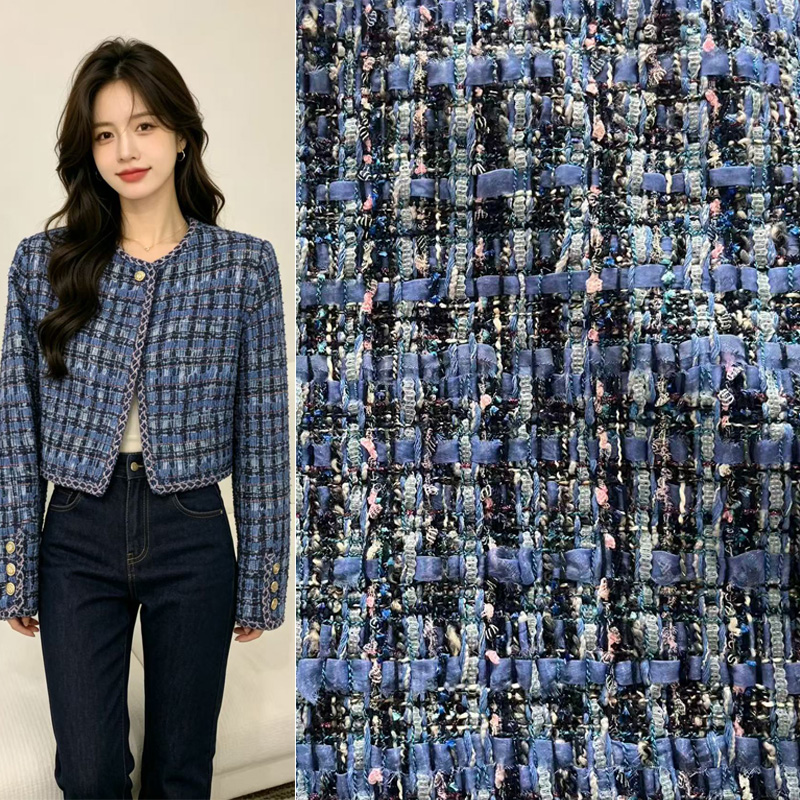 ผ้าทวีดเนื้อหนาสีน้ำเงินย้อมเส - Sewing Tweed บทวิจารณ์และราคา
