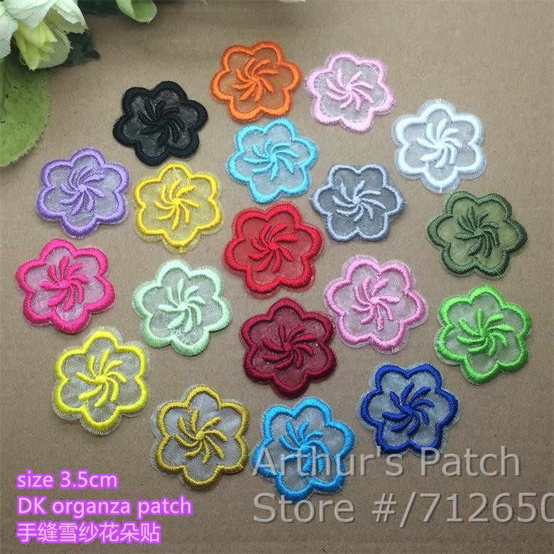 มาใหม่10ชิ้นดอกไม้ปักOrganzaแพ - Sewing Id บทวิจารณ์และราคา