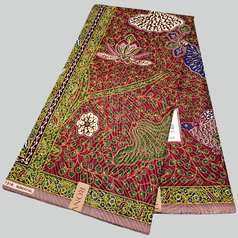 ผ้าบาติกแอฟริกันสีแดงพิมพ์ลายใ - Sewing Batik บทวิจารณ์และราคา