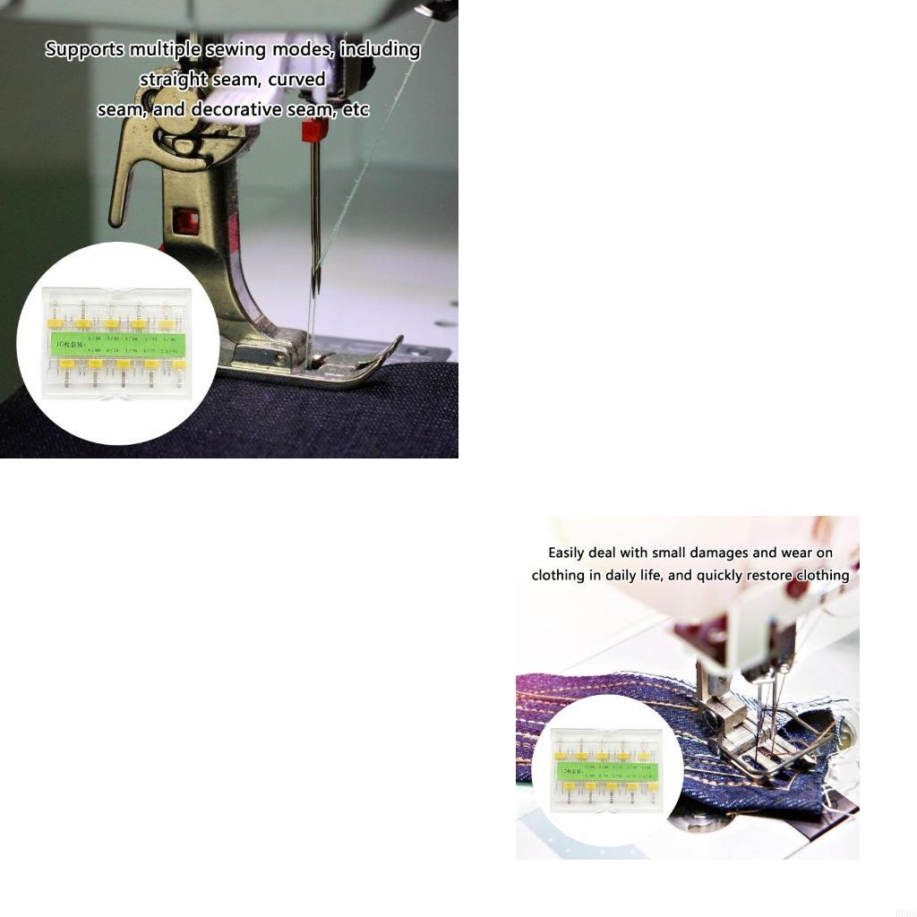 R66A 10 ชิ้นจักรเย็บผ้าเข็มยืด - Twin Needle Stretch บทวิจารณ์และราคา