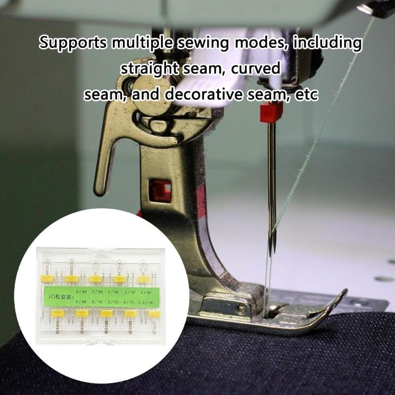 R66A 10 ชิ้นจักรเย็บผ้าเข็มยืด - Twin Needle Stretch บทวิจารณ์และราคา