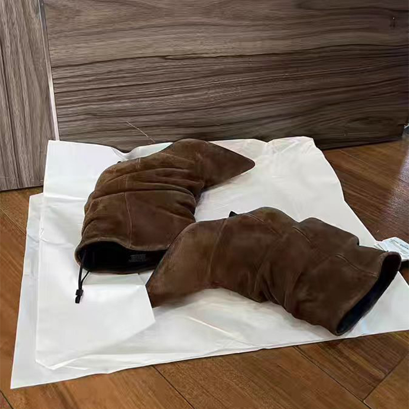 รองเท้าบูทผู้หญิงทรงกลางน่อง ส - Sewing Nylon บทวิจารณ์และราคา