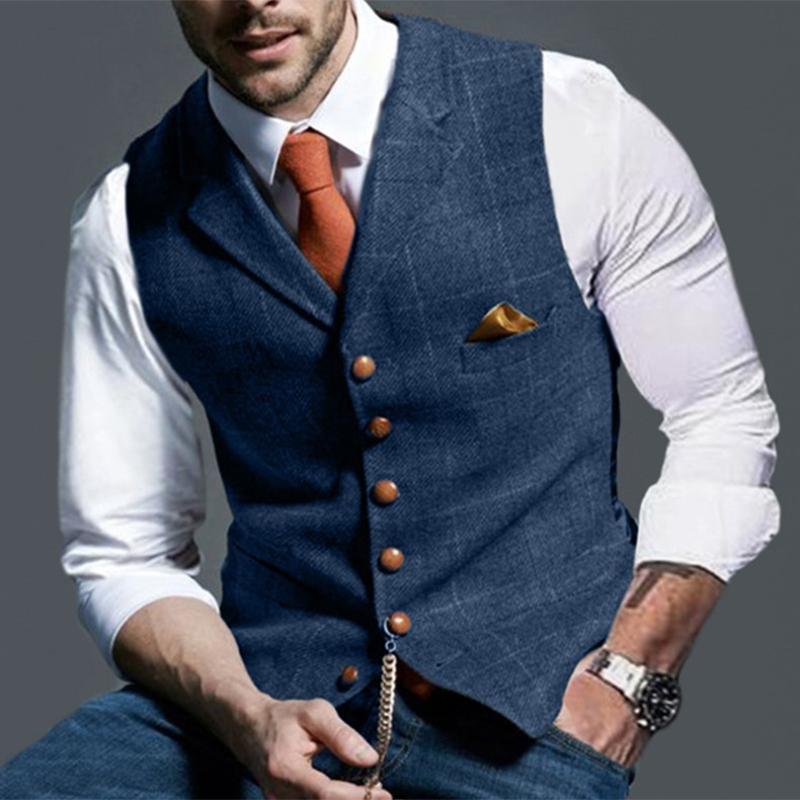 แฟชั่นผู้ชายเสื้อLapel Tweedลา - Sewing Tweed บทวิจารณ์และราคา