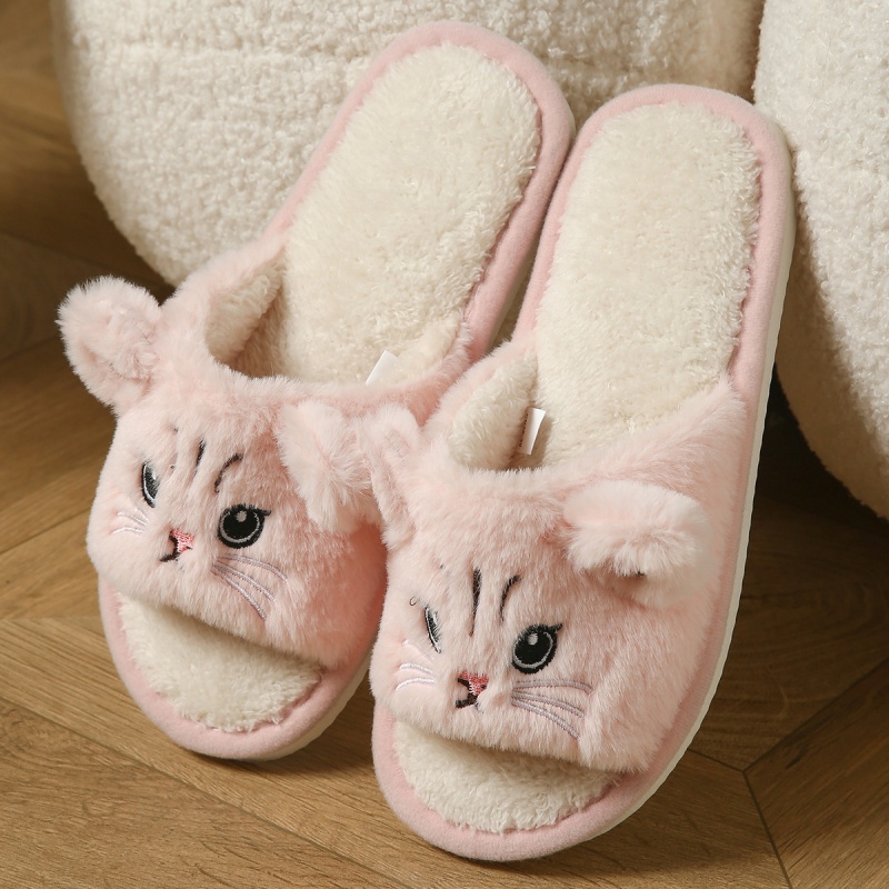 รองเท้าแตะขนนุ่มลายแมวน่ารักสำ - Sewing Cloth บทวิจารณ์และราคา