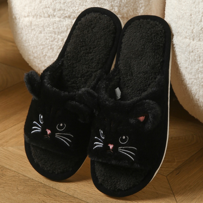 รองเท้าแตะขนนุ่มลายแมวน่ารักสำ - Sewing Cloth บทวิจารณ์และราคา