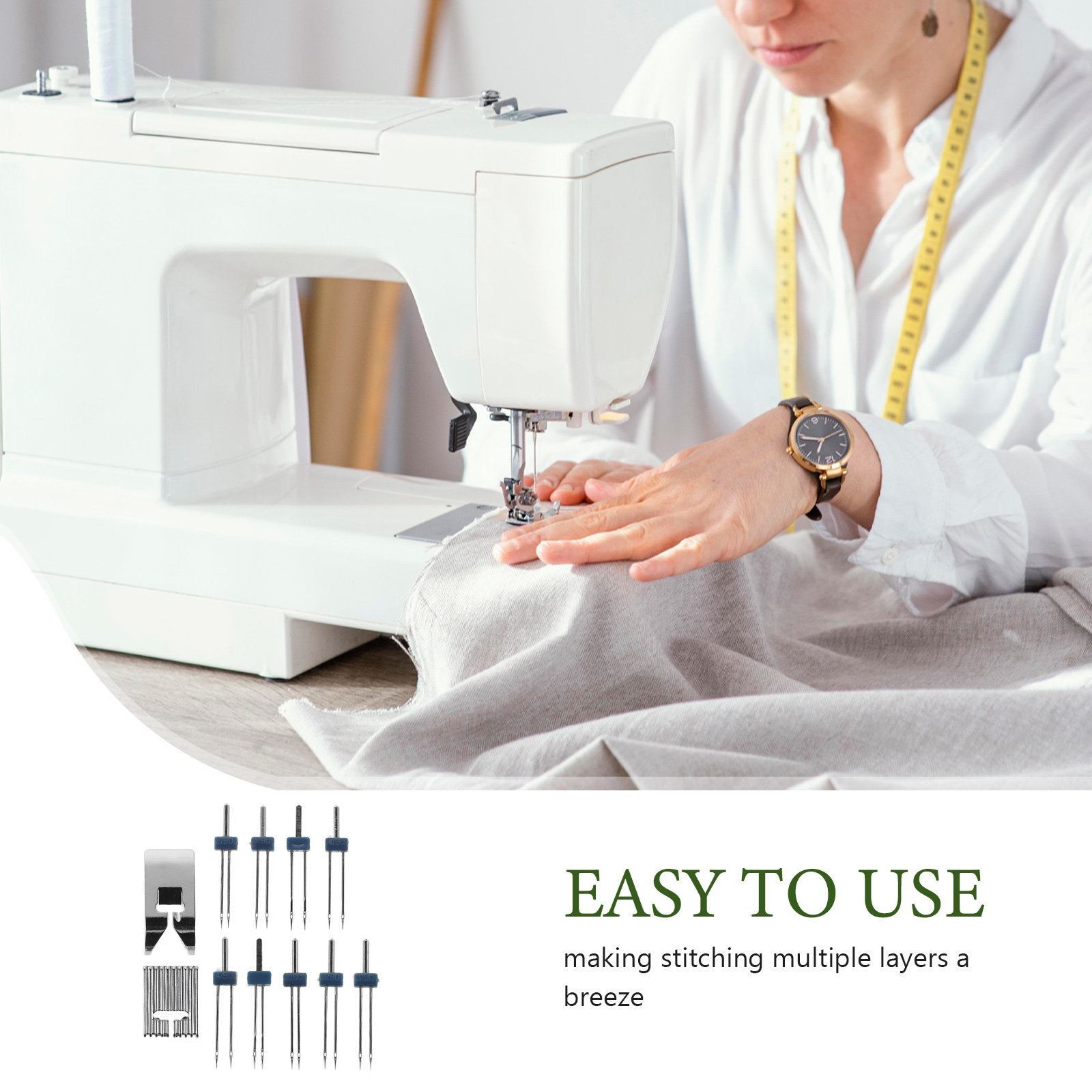 ชุดอุปกรณ์สอดด้ายสำหรับงานเย็บ - Twin Needle Stretch บทวิจารณ์และราคา