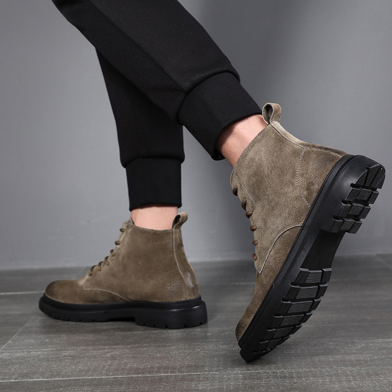 รองเท้าบูทผู้ชาย ฤดูใบไม้ร่วงแ - Sewing Nylon บทวิจารณ์และราคา