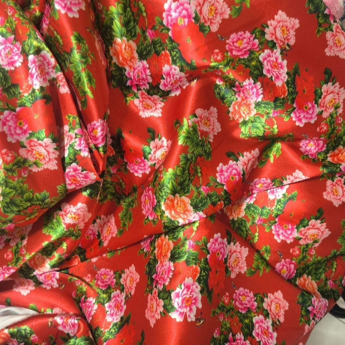 ผ้าซาตินอะซิเตทพิมพ์ลายดอกไม้  - Sewing By บทวิจารณ์และราคา